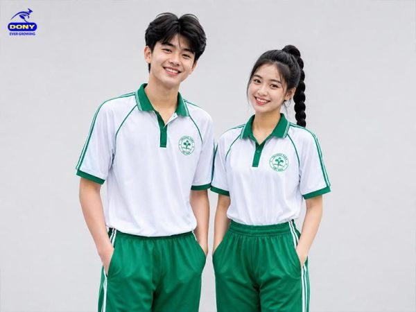 Đồng phục thể dục màu xanh lá