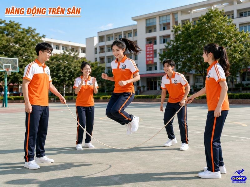 Các đường may được xử lý gọn, chắc chắn đảm bảo cho cường độ vận động mạnh
