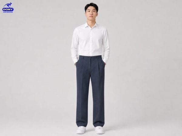 Mẫu quần tây Nam công sở ống suông Hàn Quốc