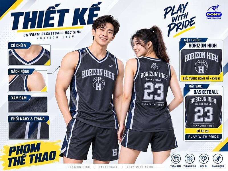 Mẫu đồng phục áo ba lỗ có phom thể thao