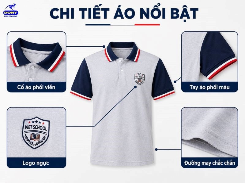 Áo được thiết kế theo form suông vừa phải, không bó sát, tạo cảm giác thoải mái khi vận động.
