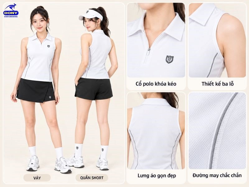 Sản phẩm sở hữu phom dáng ôm vừa vặn (slim-fit) tạo đường cong cơ thể