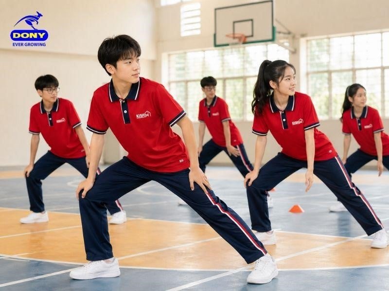 Các đường may gọn gàng góp phần nâng cao độ bền, phù hợp với tần suất sử dụng và vận động thường xuyên của học sinh.
