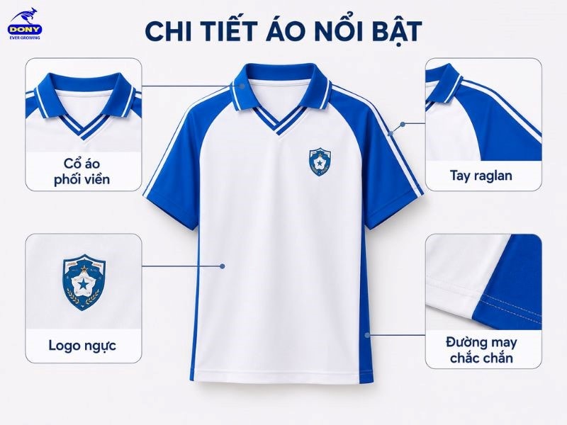 Áo được may theo form suông vừa người, không ôm sát cơ thể