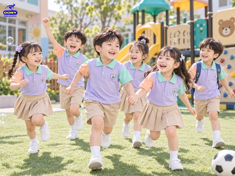 Đường may hoàn thiện chắc chắn phù hợp nhiều hoạt động của trẻ